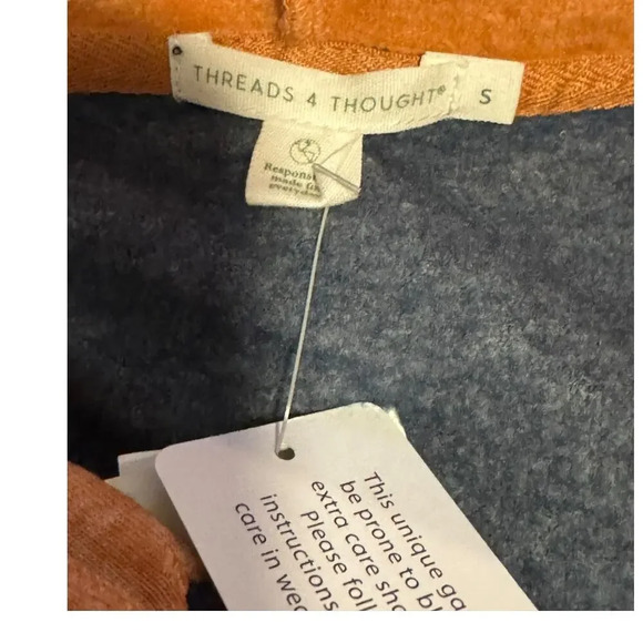 NEW Threads 4 Thought Men's Small‎ Multicolor Triblend Pullover Hoodie - Picture 4 of 5